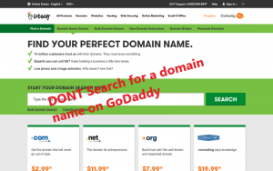 godaddy bought my searched domain name